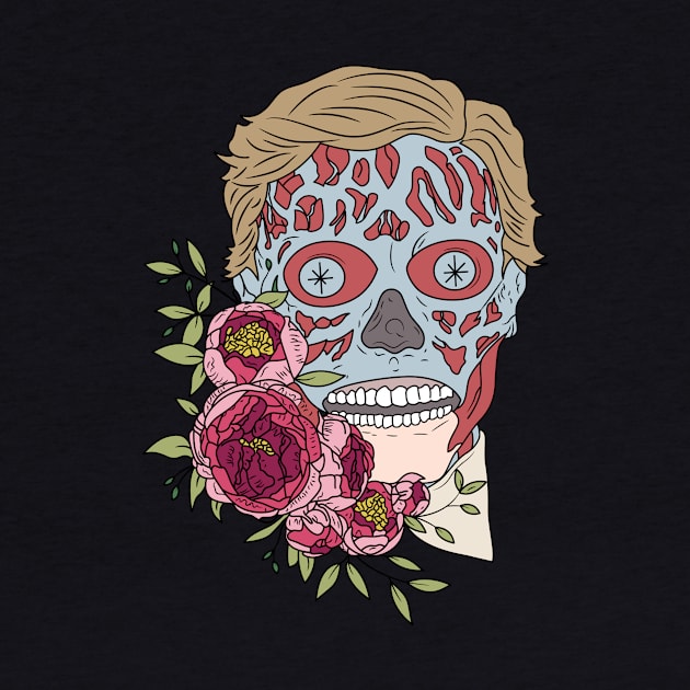 They Live Floral by CultHorrorClub